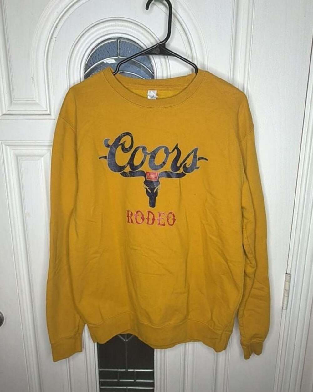 Just Hoods Coors Banquet Rodeo Graphic Crewneck Sweatshirt